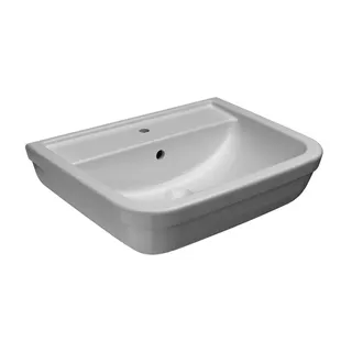 sanibel 3001-Waschtisch A16 600x465mm mit CLEAN eckig weiß