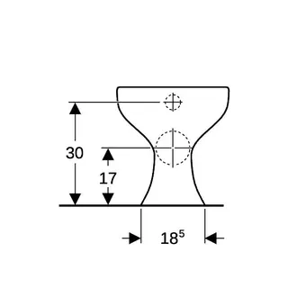 Geberit Bambini Stand-WC für Kinder Flachspüler, H:35cm, weiß – Bild 4