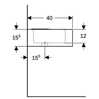 Geberit Bambini Waschtisch für Kinder 60x40cm, mit Hahnloch, ohne Überlauf, weiß – Bild 5