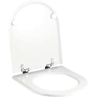 Geberit Courreges WC-Sitz, weiß Scharniere verchromt – Bild 2