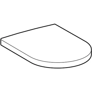Geberit Courreges WC-Sitz, weiß Scharniere verchromt – Bild 3
