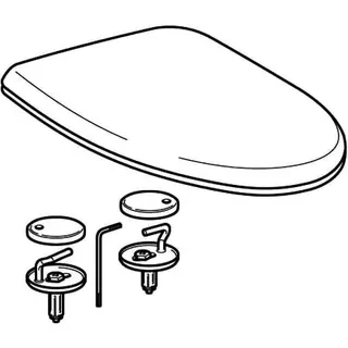 Geberit Mango WC-Sitz, weiß Scharniere verchromt – Bild 3