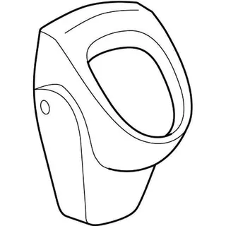 Geberit Renova Urinal, Zulauf von hinten Abgang nach hinten, weiß – Bild 3