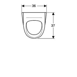 Geberit Renova Urinal, Zulauf von hinten Abgang nach hinten, weiß, KeraTect – Bild 5