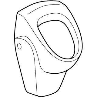 Geberit Renova Urinal, Zulauf von hinten Abgang nach hinten, weiß, KeraTect – Bild 3