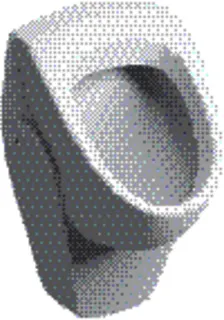 GE Renova Urinal, Zulauf von hinten Abgang nach hinten, m. Kerze, weiß, Tect