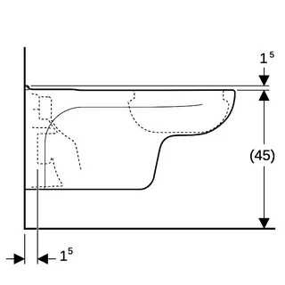 Geberit Vitalis Wand-WC Tiefspüler verl. Ausl., T:70cm, weiß, KeraTect – Bild 5