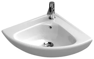 Villeroy & Boch Eck-Handwaschbecken Compact O.novo 415x415mm VK 1HL. m. ÜL. Weiß Alpin – Bild 2