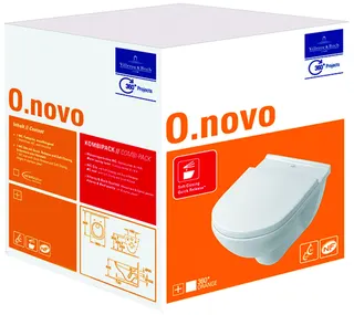 VB Combi-Pack O.novo 360x560x350mm Oval wandhängend Abgang waagerecht Weiß Alpin