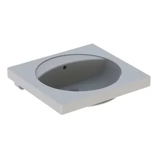 Geberit Preciosa Waschtisch mit Ablagefläche 60x55cm, ohne Hahnloch, mit Überlauf, weiß – Bild 2