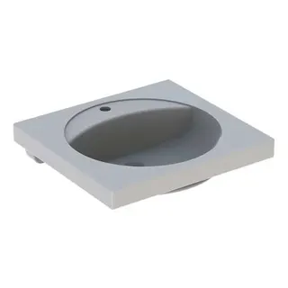 Geberit Preciosa Waschtisch mit Ablagefläche 60x55cm, mit Hahnloch, ohne Überlauf, weiß – Bild 2