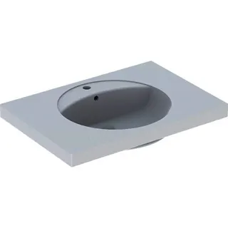 Geberit Preciosa Waschtisch mit Ablagefläche 80x55cm, mit Hahnloch, mit Überlauf, weiß, KeraTect – Bild 2