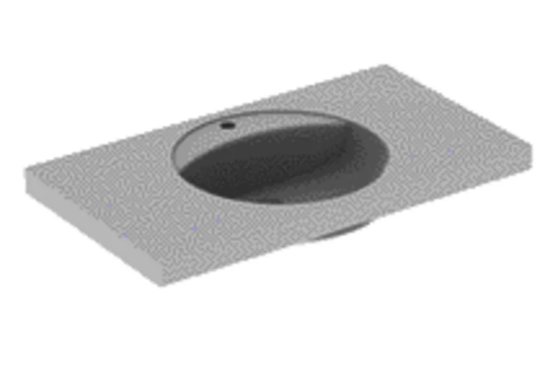 Geberit Preciosa Waschtisch mit Ablagefläche 100x55cm, mit Hahnloch, ohne Überlauf, weiß