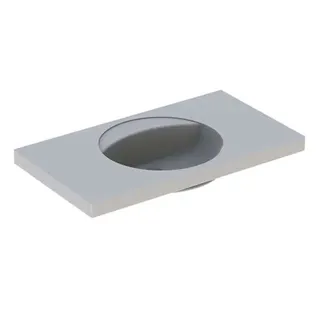 Geberit Preciosa Waschtisch mit Ablagefläche 100x55cm, ohne Hahnloch, ohne Überlauf, weiß – Bild 2
