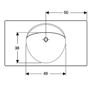 Geberit Preciosa Waschtisch mit Ablagefläche 100x55cm, ohne Hahnloch, ohne Überlauf, weiß – Bild 5