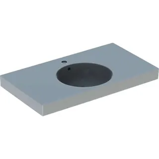 Geberit Preciosa II Waschtisch mit Ablagefläche 90x50cm, mit Hahnloch, mit Überlauf, weiß, KeraTect – Bild 2