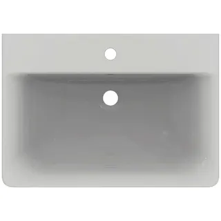 Ideal Standard Waschtisch Connect Cube, 1 Hahnloch, mit Überlauf, 650x460x175mm, Weiß – Bild 2