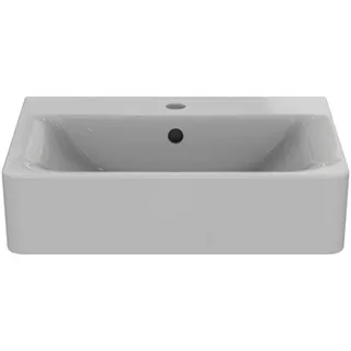 Ideal Standard Waschtisch Connect Cube, 1 Hahnloch, mit Überlauf, 550x460x175mm, Weiß – Bild 2