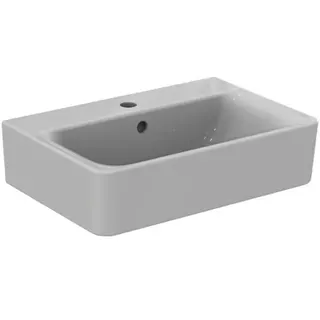 Ideal Standard Waschtisch Connect Cube, 1 Hahnloch, mit Überlauf, kompakt, 550x375x175mm, Weiß