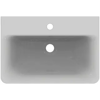 Ideal Standard Waschtisch Connect Cube, 1 Hahnloch, mit Überlauf, kompakt, 550x375x175mm, Weiß – Bild 2