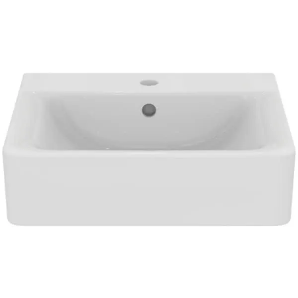 Ideal Standard Waschtisch Connect Cube, 1 Hahnloch, mit Überlauf, 500x460x175mm, Weiß