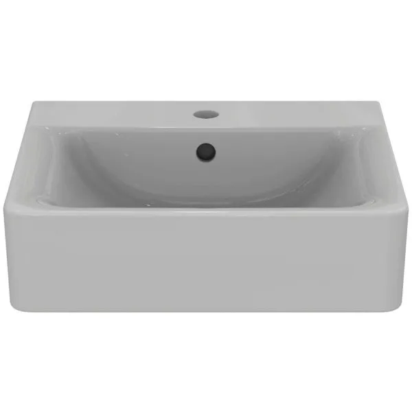 Ideal Standard Waschtisch Connect Cube, 1 Hahnloch, mit Überlauf, 500x460x175mm, Weiß mit Ideal Plus