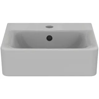 Ideal Standard Handwaschbecken Connect Cube, 1 Hahnloch, mit Überlauf, 400x360x160mm, Weiß – Bild 4