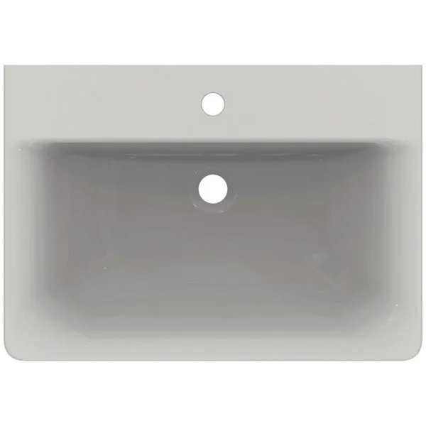 Ideal Standard Waschtisch Connect Cube, 1 Hahnloch, ohne Überlauf, 650x460x175mm, Weiß