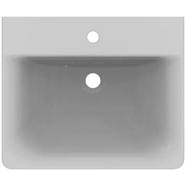 Ideal Standard Waschtisch Connect Cube, 1 Hahnloch, ohne Überlauf, 550x460x175mm, Weiß