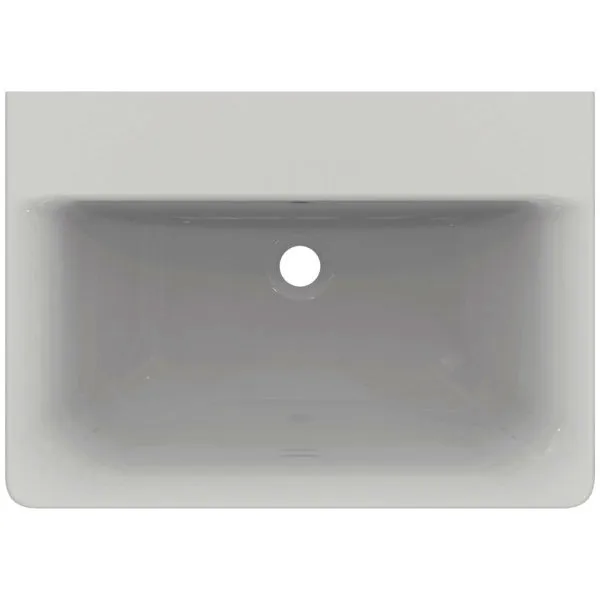 Ideal Standard Waschtisch Connect Cube, ohne Hahnloch,mit Überlauf, 650x460x175mm, Weiß