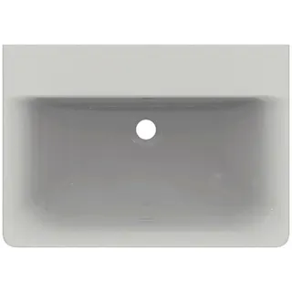 Ideal Standard Waschtisch Connect Cube, ohne Hahnloch,mit Überlauf, 650x460x175mm, Weiß