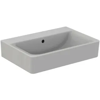 Ideal Standard Waschtisch Connect Cube, ohne Hahnloch,mit Überlauf, 650x460x175mm, Weiß – Bild 3