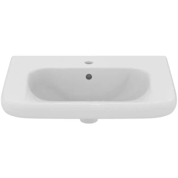 Ideal Standard Waschtisch Contour 21, 1 Hahnloch, mit Überlauf, unterfahrbar, 650x555x175mm, Weiß