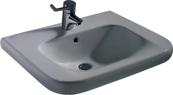 Ideal Standard Waschtisch Contour 21, 1 Hahnloch, mit Überlauf, unterfahrbar, 600x555x175mm, Weiß