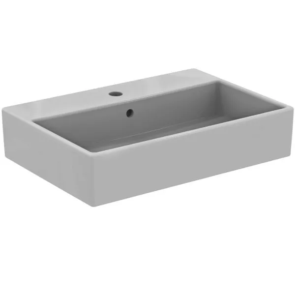 Ideal Standard Aufsatzwaschtisch Strada, 1 Hahnloch, mit Überlauf, 600x420x145mm, Weiß
