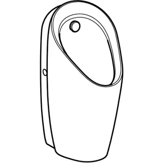 Geberit Preda Urinal, für UP-Strg. Zulauf hinten, weiß – Bild 3
