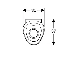 Geberit Preda Urinal, für UP-Strg. Zulauf hinten, weiß – Bild 5
