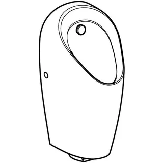 Geberit Selva Urinal, mit integr. Strg., Netz Zulauf hinten, weiß – Bild 3