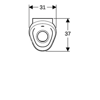 Geberit Preda Urinal, mit integr. Strg.,Batt. Zulauf hinten, weiß – Bild 4