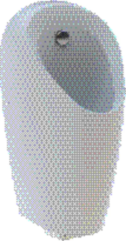 Geberit Selva Urinal, mit integr. Strg.,Batt. Zulauf hinten, weiß