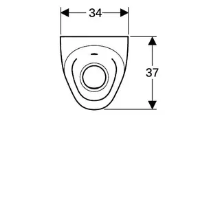 Geberit Selva Urinal, mit integr. Strg. Gen. Zulauf hinten, weiß – Bild 5