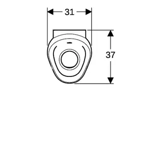 Geberit Preda Urinal, mit integr. Strg. Gen. Zulauf hinten, weiß – Bild 4