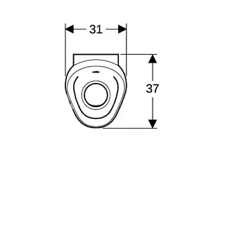 Geberit Preda Urinal, für integr. Strg. Zulauf hinten, weiß – Bild 5