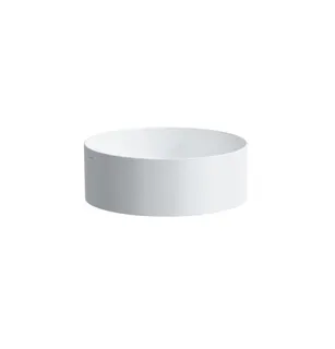 Laufen Waschtisch-Schale LIVING Saphirkeramik rund 380x380x130 ohne Hahnloch ohne Überlauf weiß