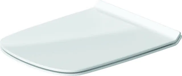Duravit WC-Sitz DuraStyle mit SoftClose Scharniere edelstahl, lang, weiß