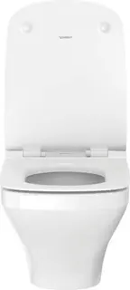 Duravit WC-Sitz DuraStyle ohne SoftClose Scharniere edelstahl, lang, weiß – Bild 5