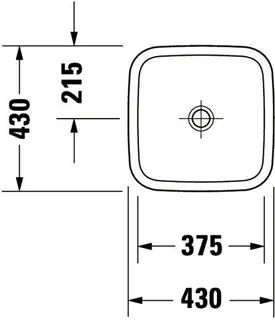 Duravit Aufsatzbecken DuraStyle 430 mm o.ÜL, o.HLB, geschliffen, weiß – Bild 3