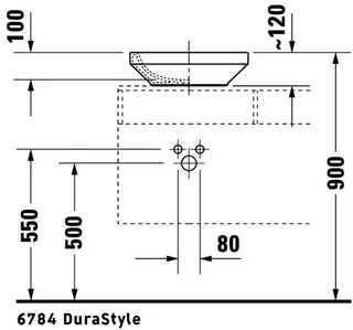 Duravit Aufsatzbecken DuraStyle 430 mm o.ÜL, o.HLB, geschliffen, weiß – Bild 5