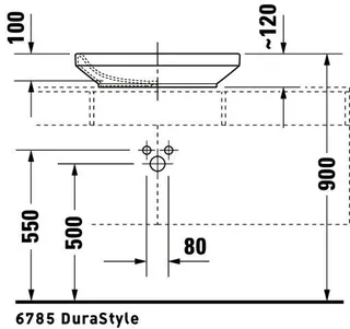 Duravit Aufsatzbecken DuraStyle 600 mm o.ÜL, o.HLB, geschliffen, weiß – Bild 4
