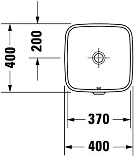 Duravit Einbauwaschtisch DuraStyle 370 mm EB v.unten, m.ÜL, o.HLB, weiß – Bild 2
